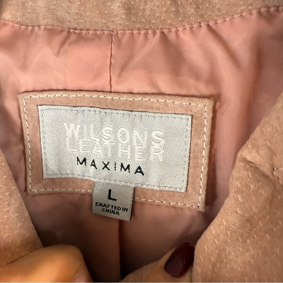 Wilsons Leather Maxima dusty Pink Suede Jacket size:L
Western Snap Button - Picture 9 of 15